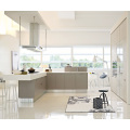 PVC blanc en mélamine Laque UV Kitchen Cabinet